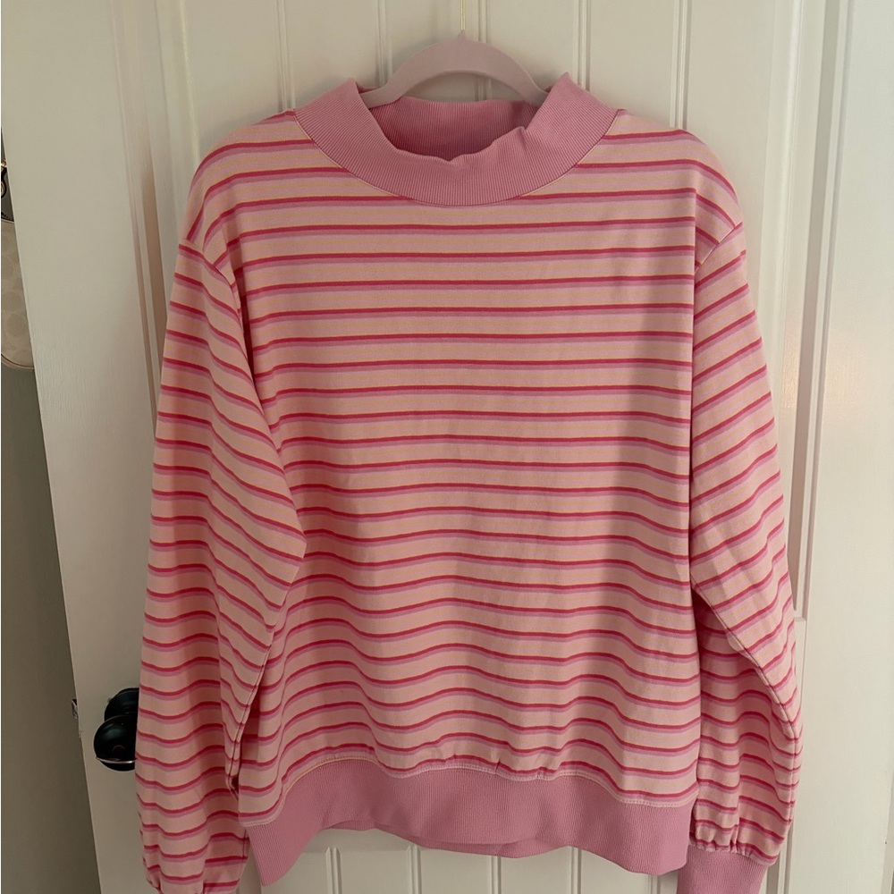 Parke It’s A Girl Pink Stripe Mockneck L/XL